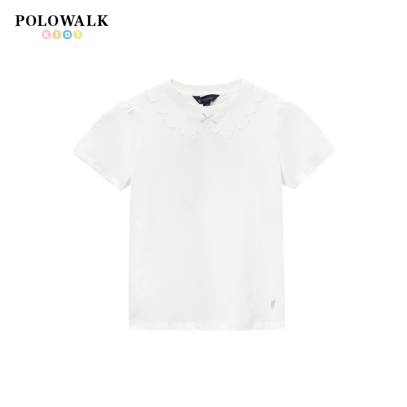 POLOWALK童装女童纯棉短袖T恤