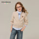 学院风拉链衫 春秋外套百搭开衫 中大童上衣 女童针织衫 POLOWALK童装