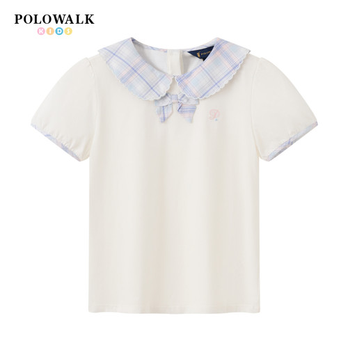 POLOWALK女童短袖T恤翻领上衣