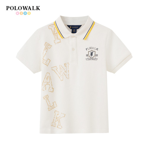 POLOWALK男童短袖T恤时尚翻领