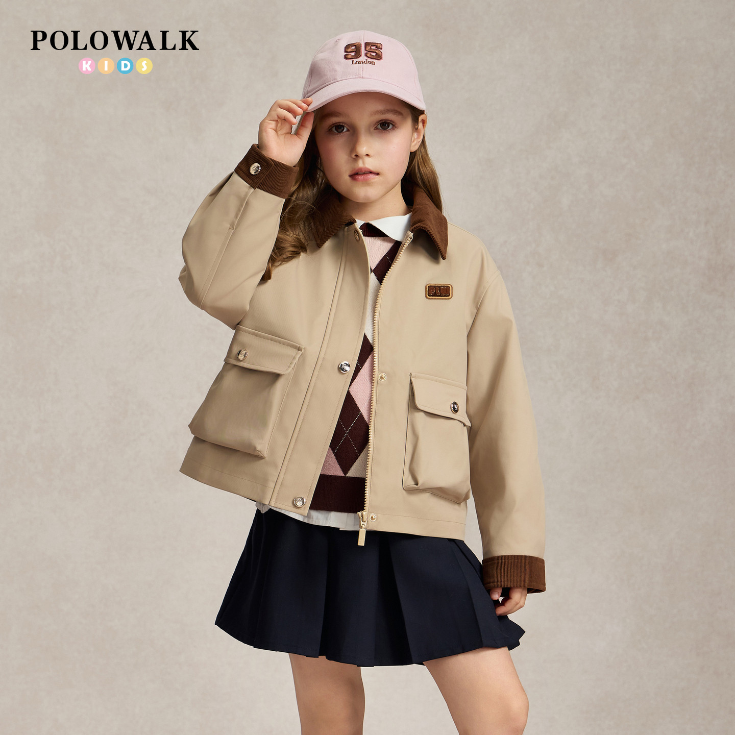 POLOWALK女童短款外套