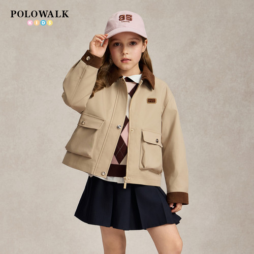 POLOWALK女童短款外套