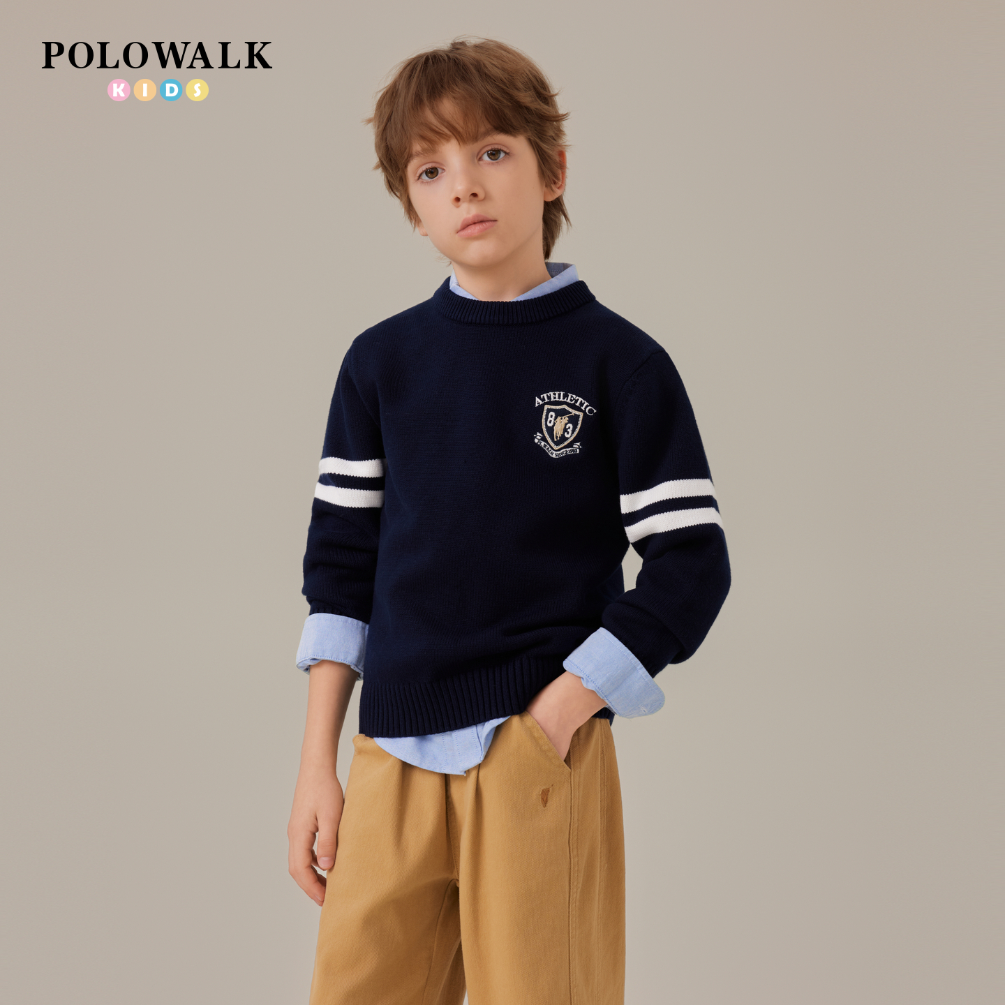 POLOWALK童装男童针织衫