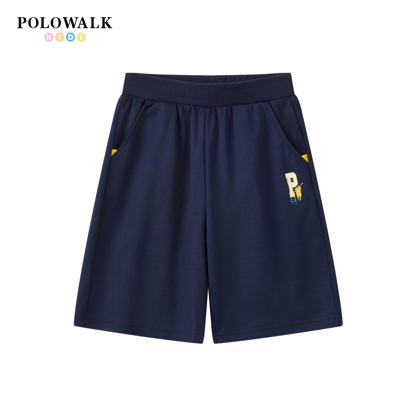 POLOWALK童装2026夏季新品男童中裤休闲百搭透气儿童五分裤运动裤