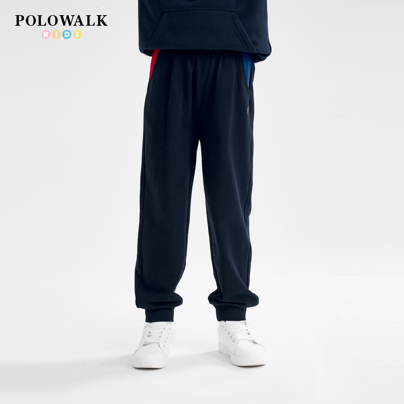 POLOWALK男童撞色卫裤