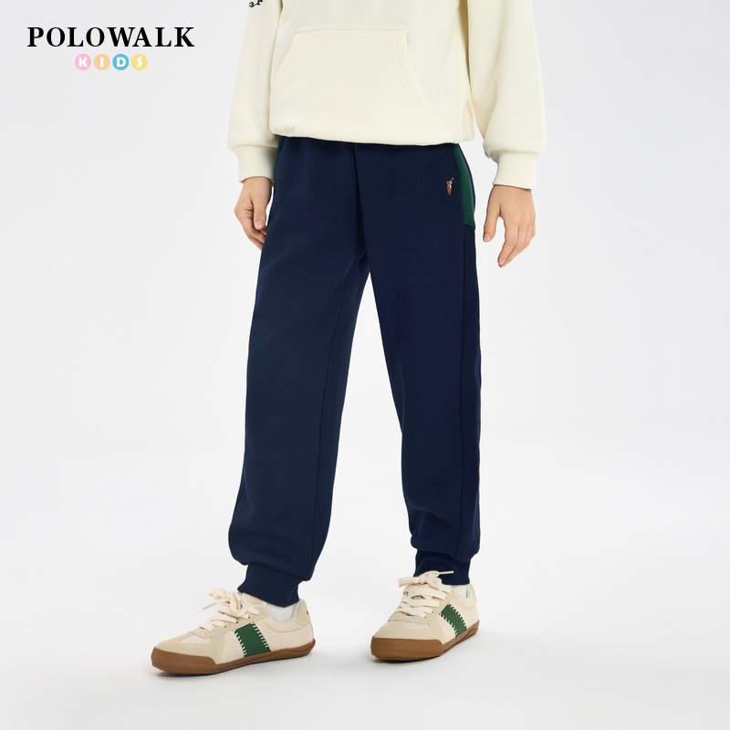 POLOWALK儿童保暖加绒卫裤
