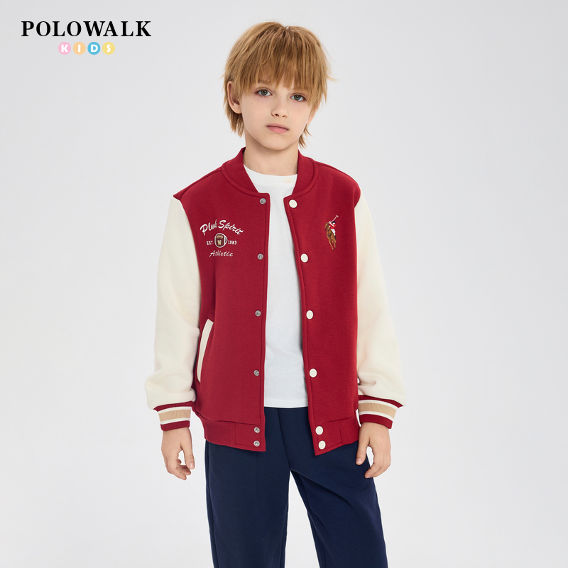 POLOWALK中大童学院风摇粒绒外套