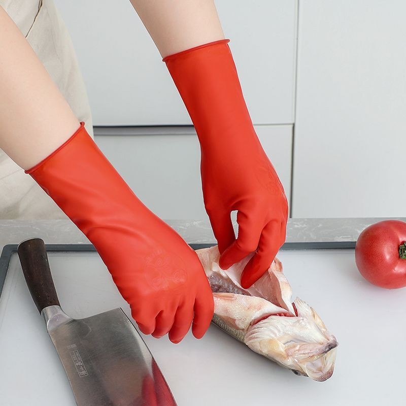 家务清洁灵巧贴手洗碗手套插秧做事厨房乳胶防污护手橡胶弹力小手