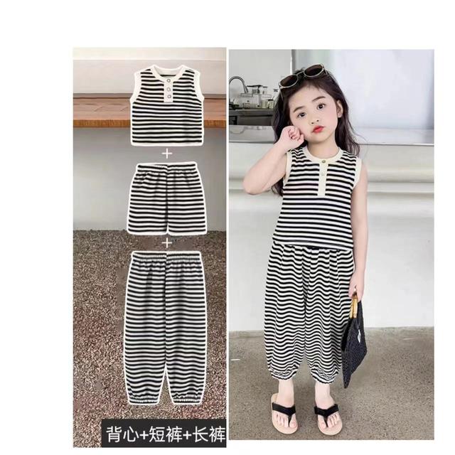 【低价现货好物】夏款上新女童夏季韩版新款洋气休闲儿童无袖套装