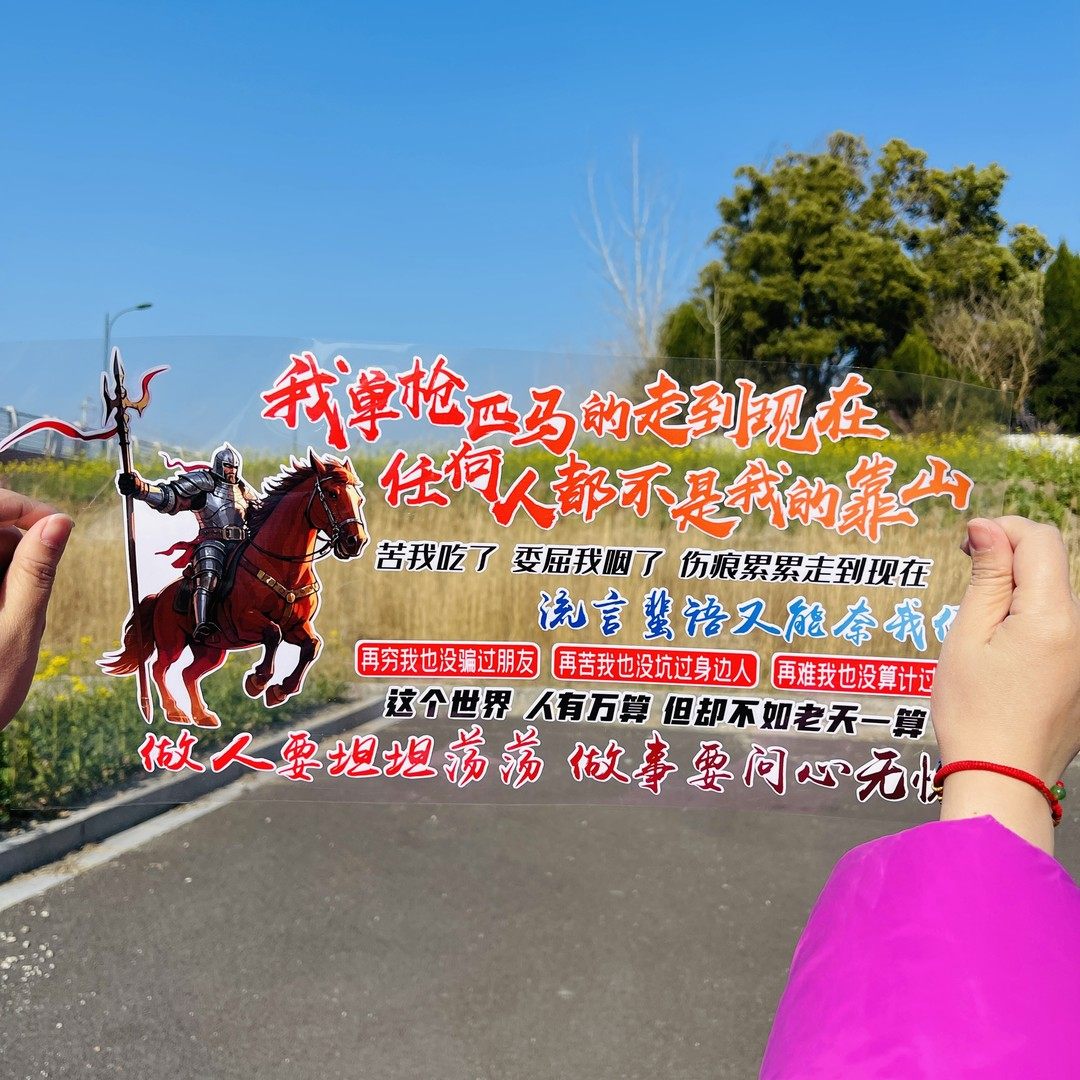 我单枪匹马走到现在汽车贴纸创意文字天窗后窗车门贴画装饰车贴