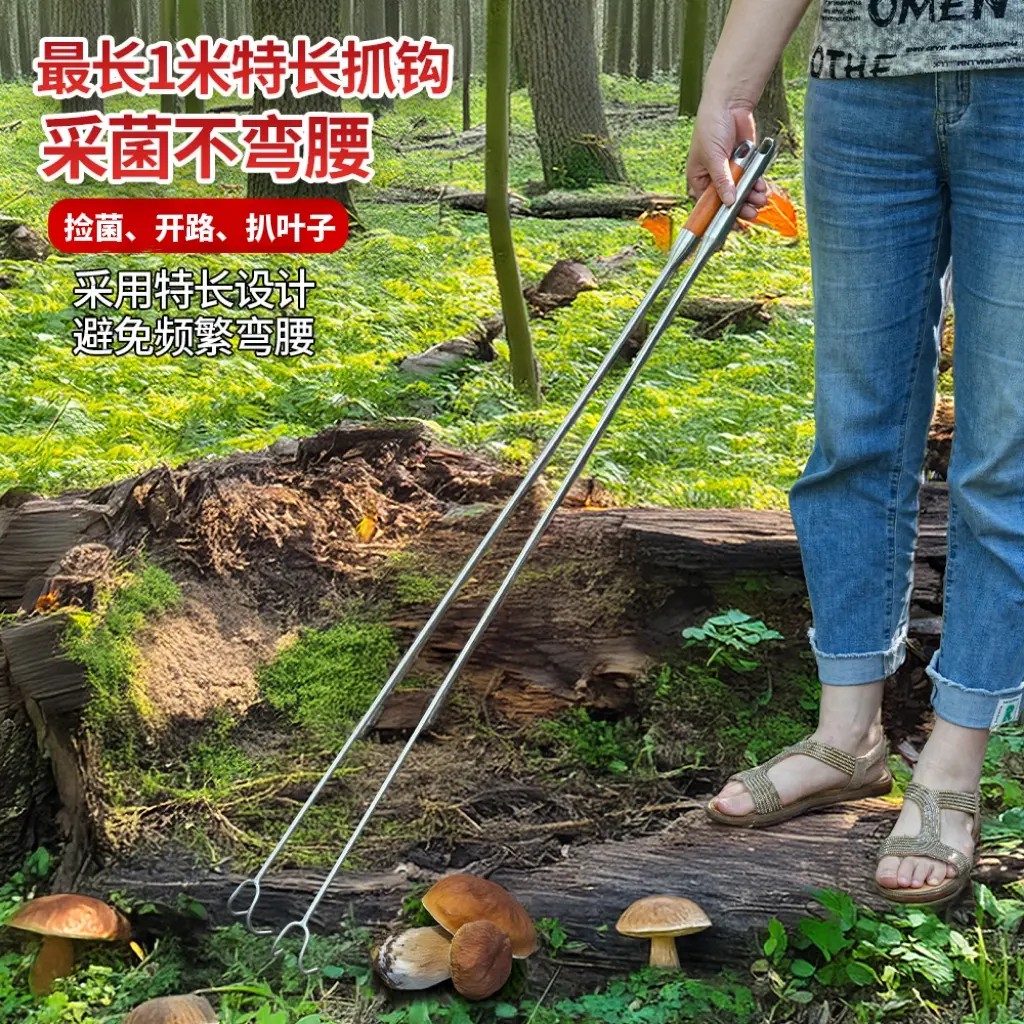 【捡菌专用】不锈钢捡菌子神器捡蘑菇二齿小耙子拾鸡枞云南捡菌工