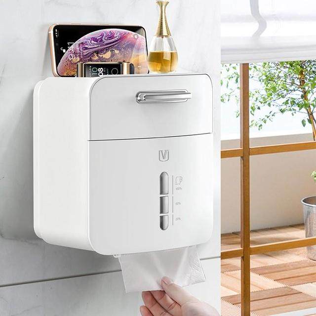 卫生间家居纸巾盒厕纸置物架厕所挂壁浴室免打孔防水纸巾盒卫生间