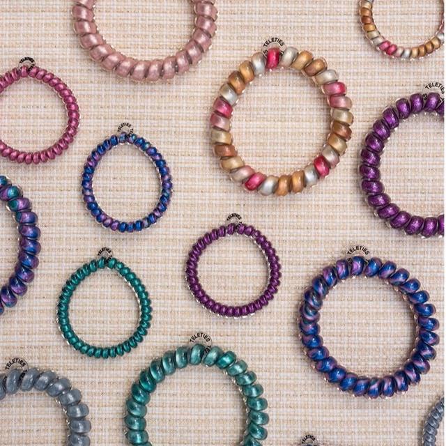 TELETIES美国时尚发绳电话线发圈女高级感发饰不伤发扎头发头绳