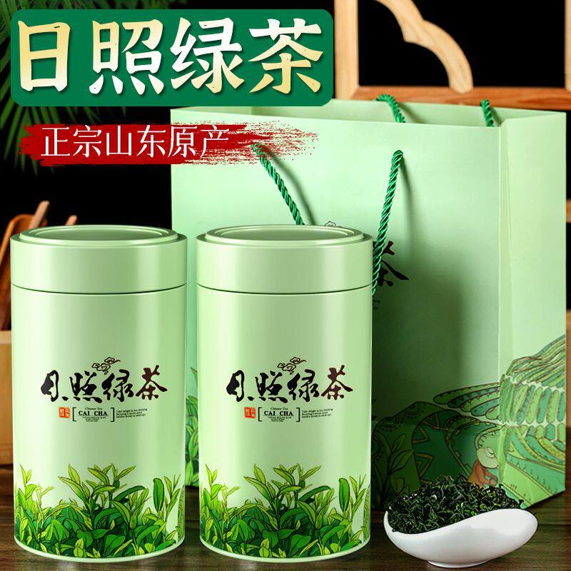 2025年新茶正宗山东日照绿茶浓香型明前茶板栗香罐装礼盒装新茶叶