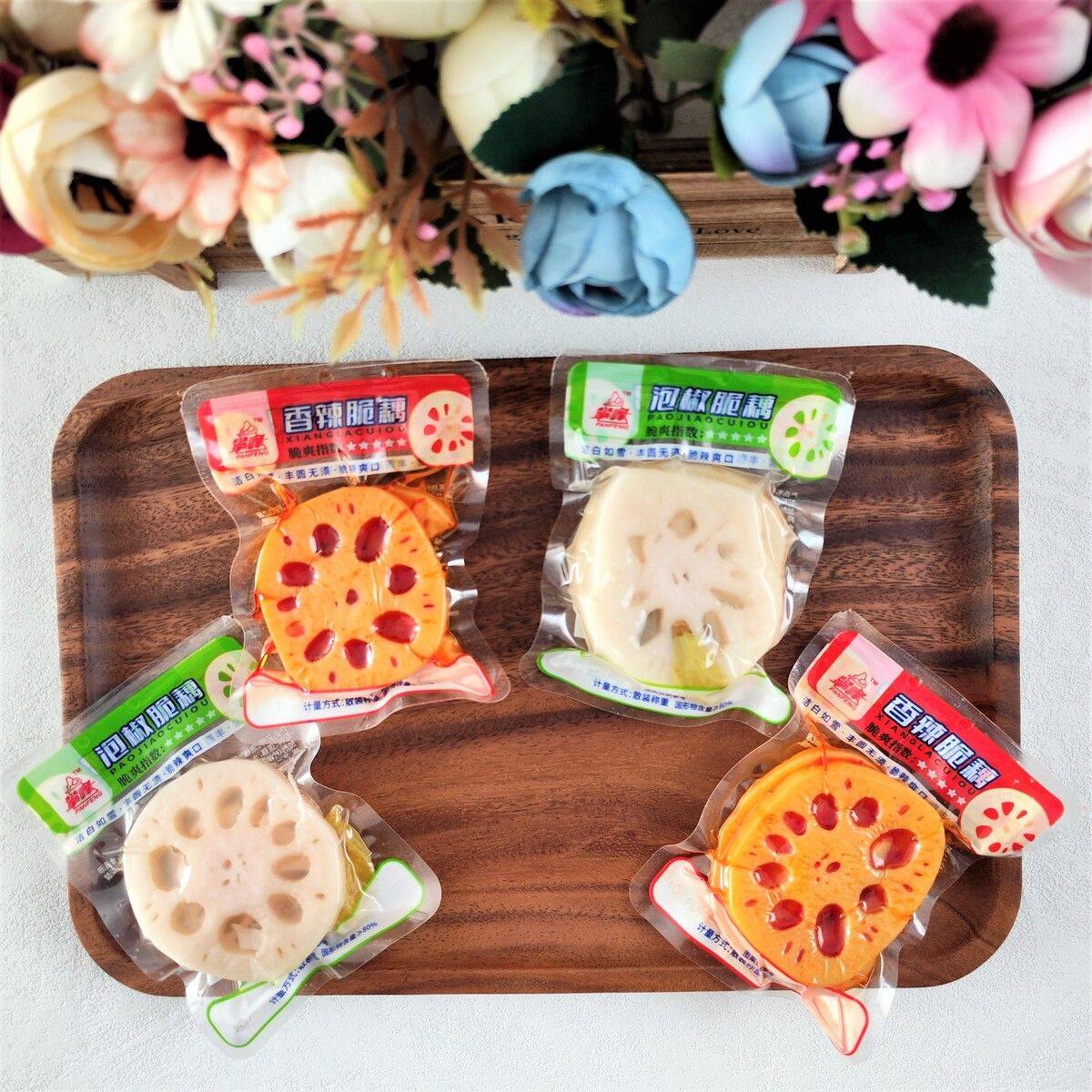 攀峰泡椒脆藕香辣脆藕开袋即食休闲零食脆辣爽口散装称重小包装