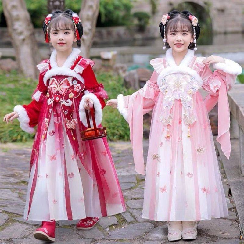 汉服冬款女童2024新款儿童冬季唐装拜年服冬装女孩古装加厚过年服,童装/婴儿装/亲子装,唐装,淘宝优惠券,粉丝福利购,淘宝优惠卷