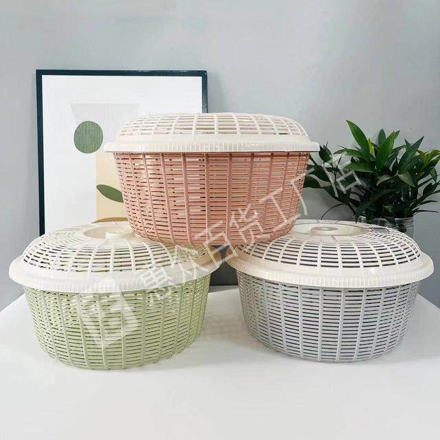 【拍一发三】家用带盖馒头筐简约防蝇果镂沥水篮洗菜篮碗筷收纳筐,餐饮具,洗菜盆/沥水篮/漏水筛,淘宝优惠券,粉丝福利购,淘宝优惠卷