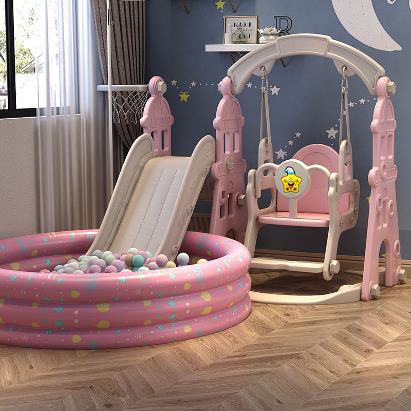 儿童滑滑梯室内家用婴幼儿滑梯秋千组合小型游乐园宝宝玩具加厚