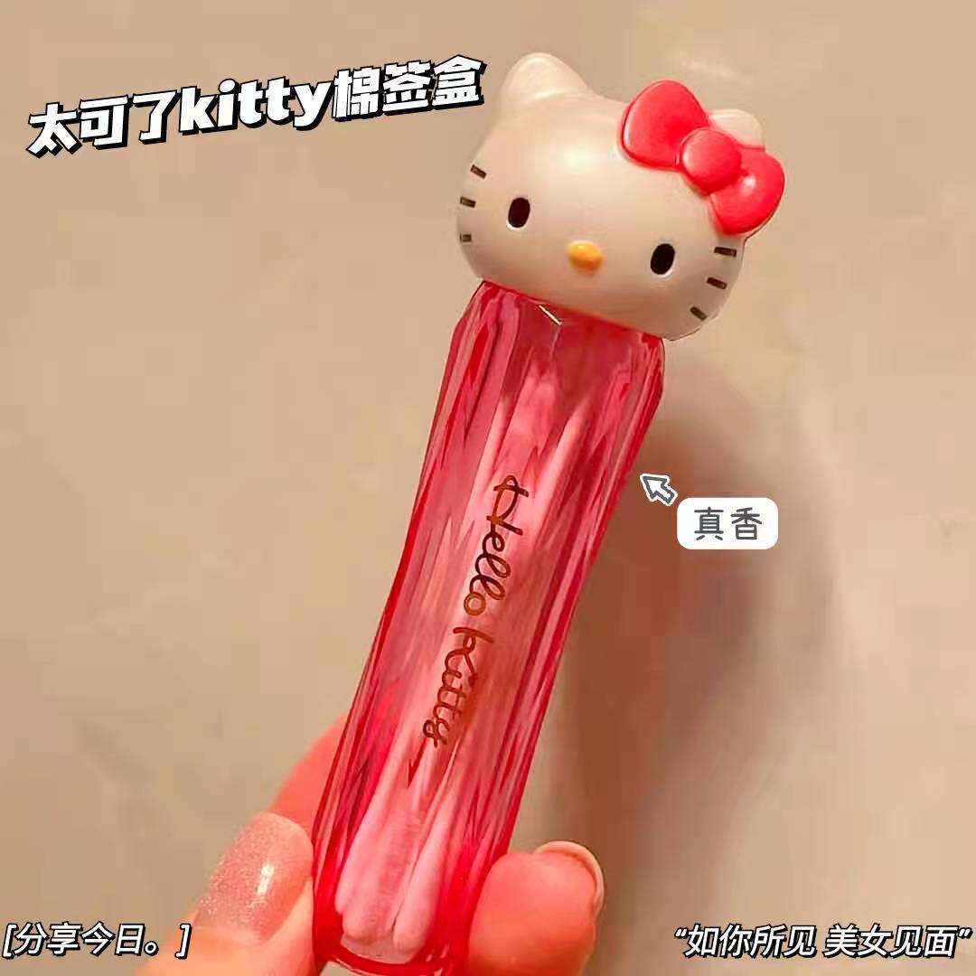 创意可爱卡通头牙签筒化妆棉棉棒便携式棉签棒化妆随身桶收纳盒