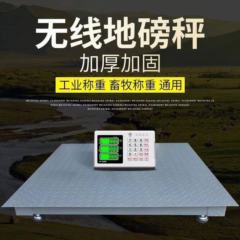 上海耀华电子地磅秤1-3吨防抖防控称猪称羊称牛养殖加厚小型地磅