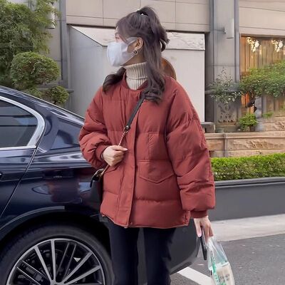 欧货爆款羽绒服女2025冬新款面包服宽松棒球服立领休闲加厚外套