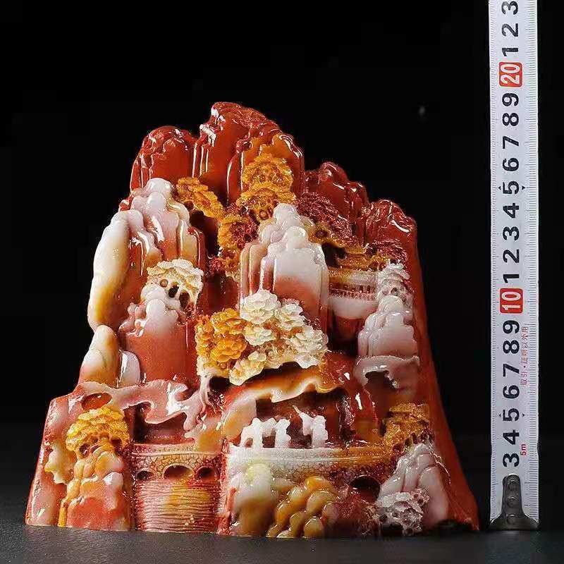 玉石原石寿山石山水摆件独山玉室内酒柜财运亨通玄关摆件观赏奇石