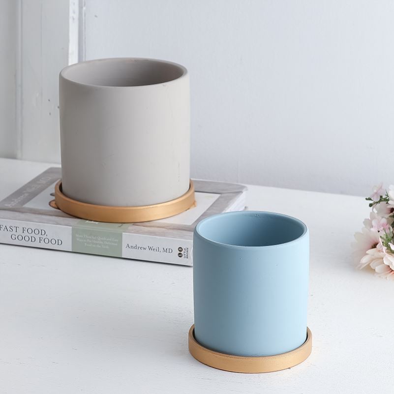 Nordic ceramic flowerpot marbled ins Round flower pot 花盆