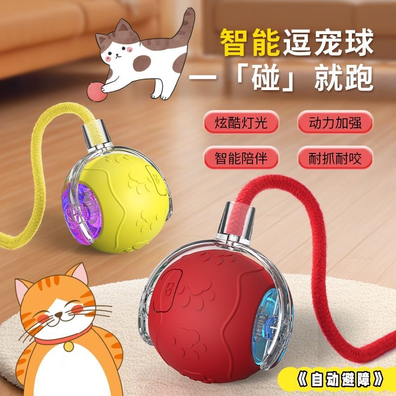 狗狗自动溜溜球自动遛猫逗狗神器智能避障溜溜球运动宠物玩具小猫