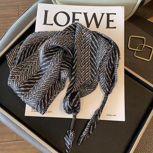 2024秋冬新款 小坎肩百搭防晒头巾空调房披肩外搭 围巾三角巾女薄款