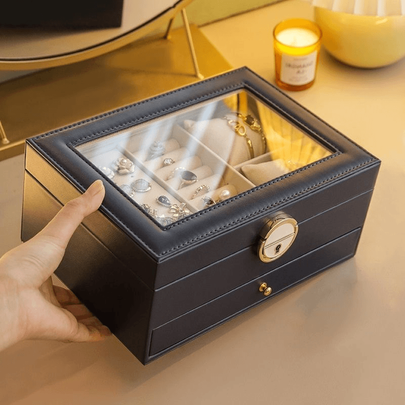 高档首饰盒精致手表饰品戒指项链耳环耳钉2024大容量欧式收纳盒子