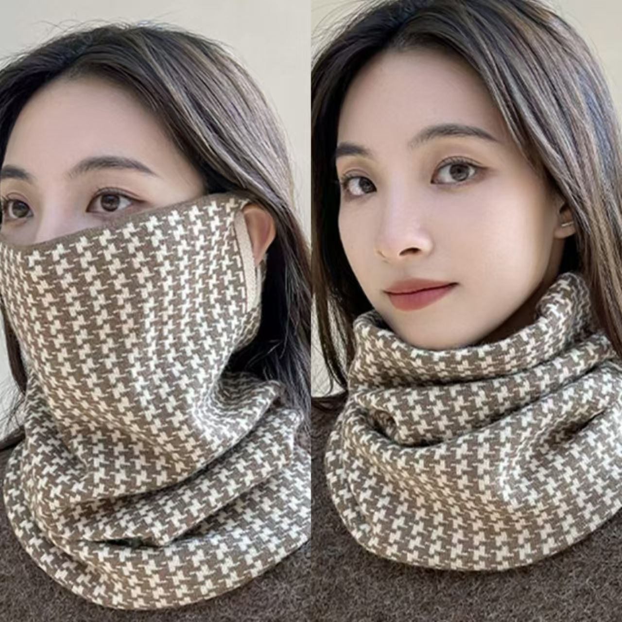 脖子怕冷神器防风面罩全脸女秋冬季高颜值口罩骑行车保暖防寒面纱