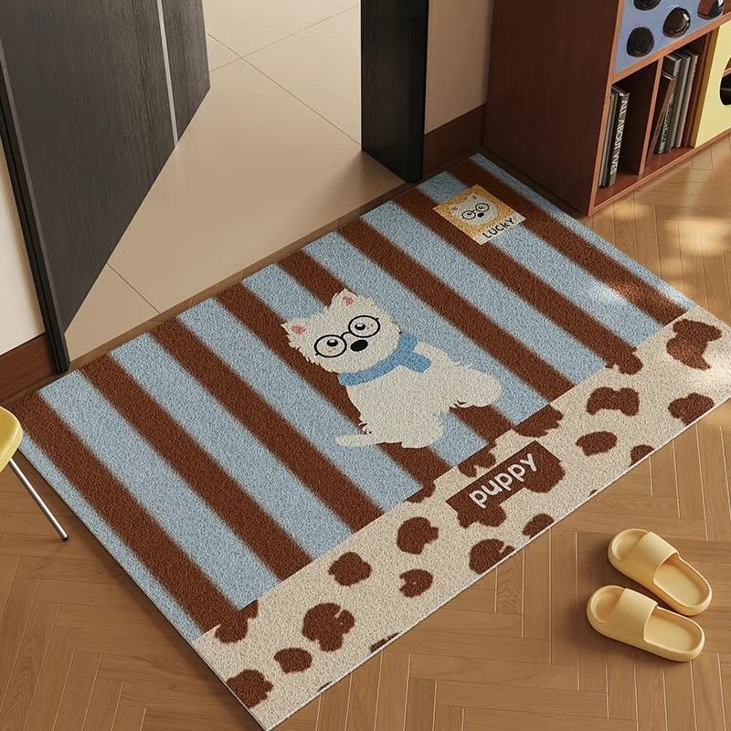 入门地垫入户地垫狗狗门口垫丝圈玄关地垫蹭土垫脚垫家用防滑垫