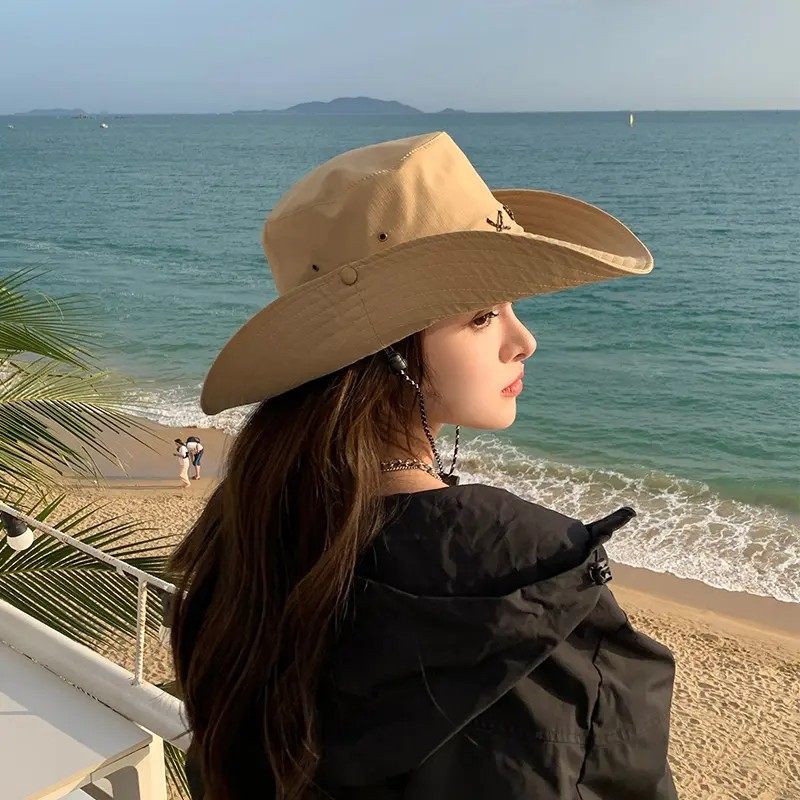 西部牛仔帽山系露营抽绳渔夫帽子夏季遮阳徒步防晒户外登山钓鱼帽,服饰配件/皮带/帽子/围巾,防晒帽,淘宝优惠券,粉丝福利购,淘宝优惠卷