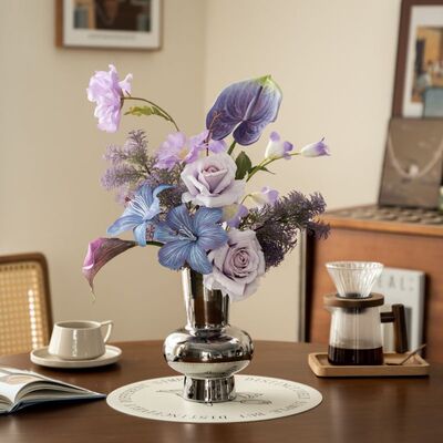 ins风轻奢设计师款仿真花高端摆件客厅插花干花摆设餐桌装饰花艺