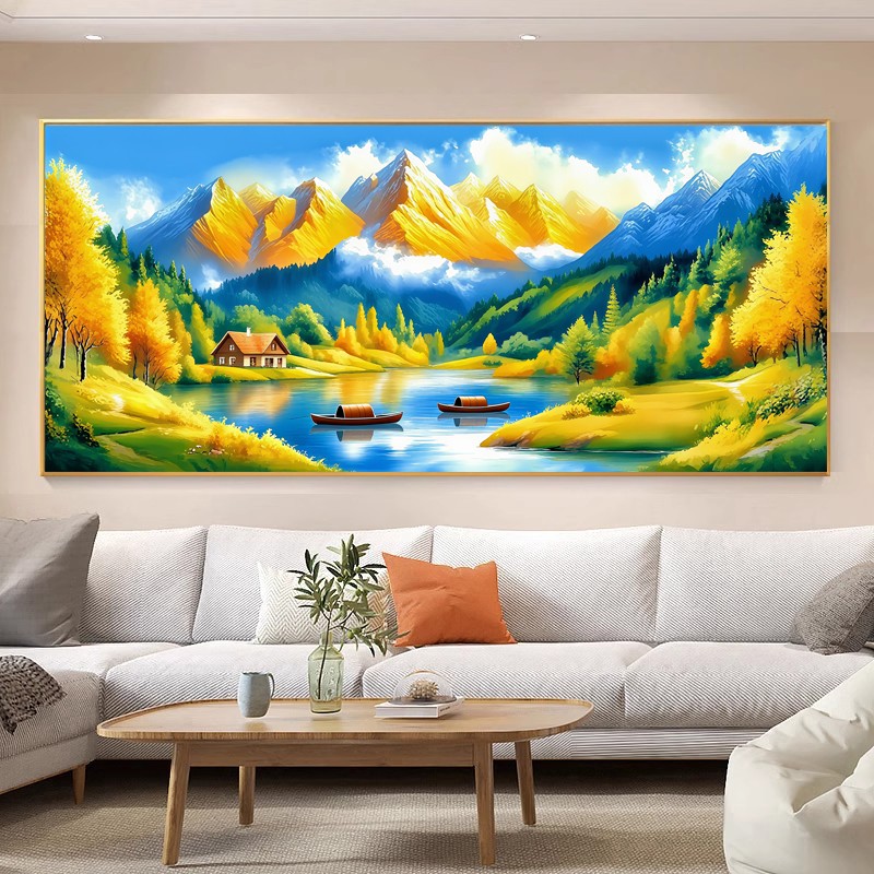 【美娜丽莎】日照金山十字绣新版35色客厅风景画简单好绣高端大气