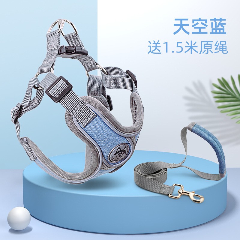 遛狗绳防脱可调节胸背带泰迪柯基法斗中型小型狗狗牵引绳狗牵引绳