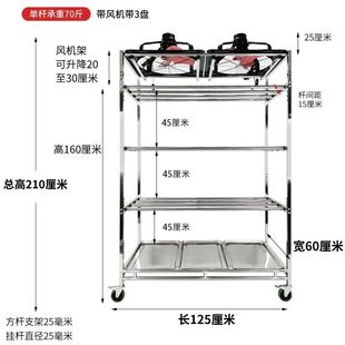挂烤鸭架晾鸭坯沥水风干置物架商用挂烤鸡烧鹅酱汁腊肉鱼香肠架子