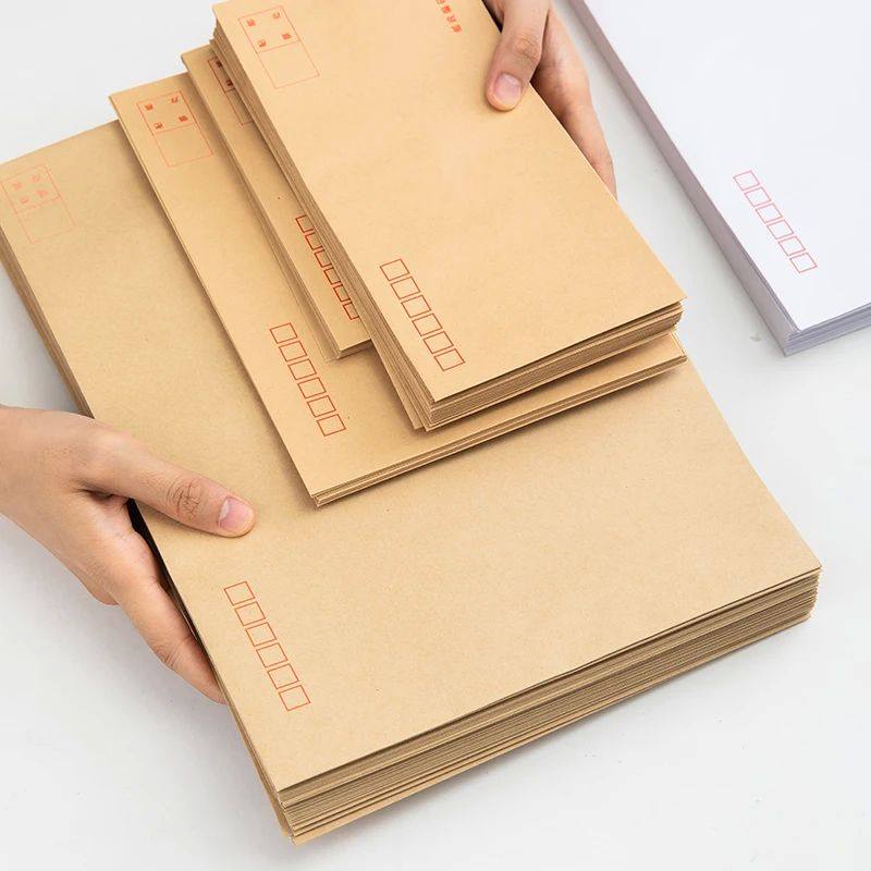 10/20Pcs Brown Kraft Paper Envelope International Standard W