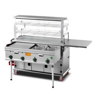 燃气小吃车商用摆摊多功能小推车铁板烧手抓饼油炸锅关东煮烧烤炉