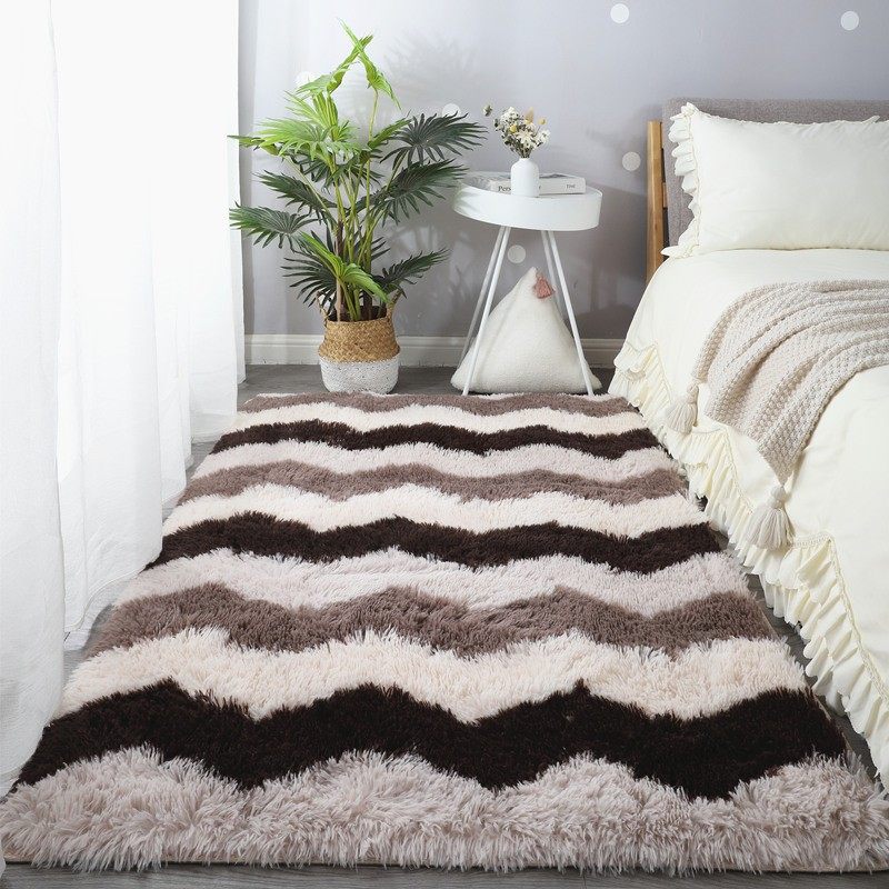 居家好物条纹地毯客厅轻奢高级茶几毯加厚毛绒保暖女生卧室床边毯,居家布艺,地毯,淘宝优惠券,粉丝福利购,淘宝优惠卷