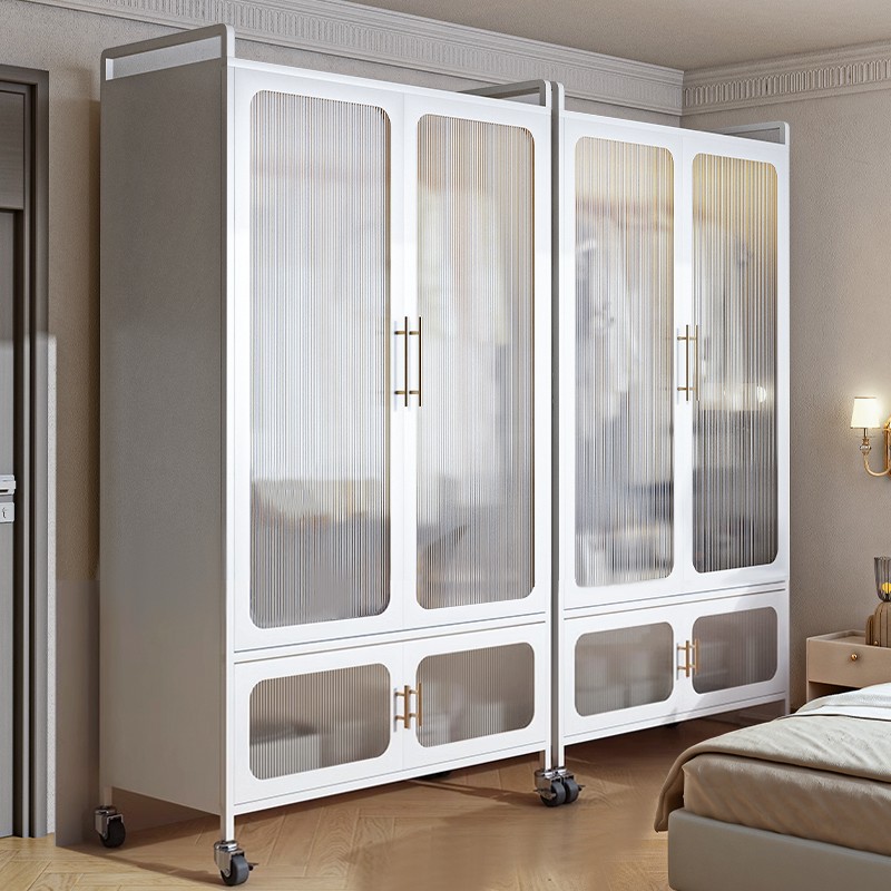 【100宽碳钢衣柜】家用落地碳钢衣柜卧室收纳柜书房宿舍防尘储物