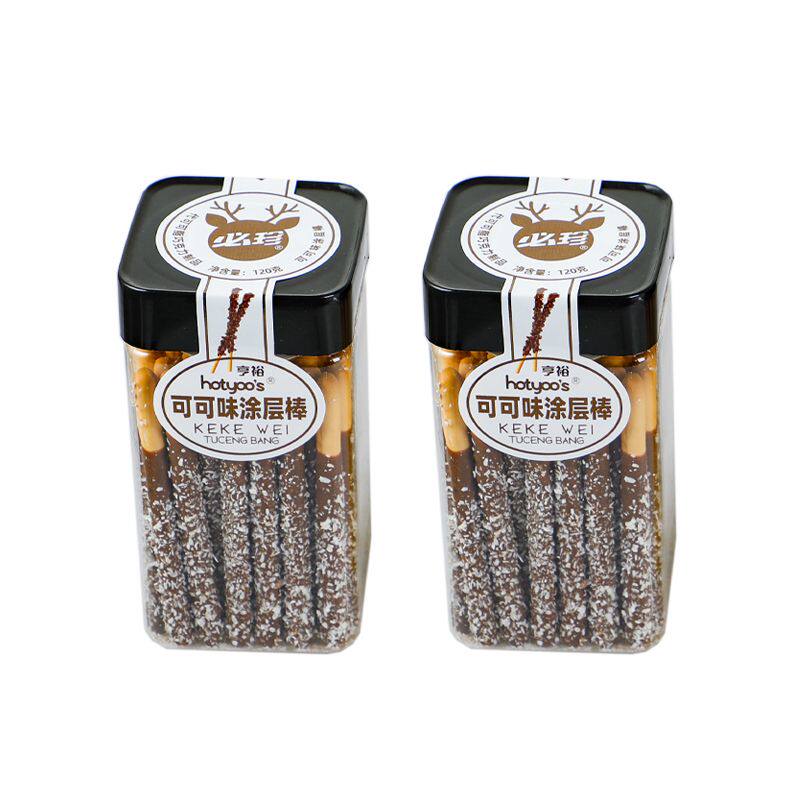 新必珍罐装巧克力味棒涂层手指商用装饰饼乾非儿童休闲零食整箱