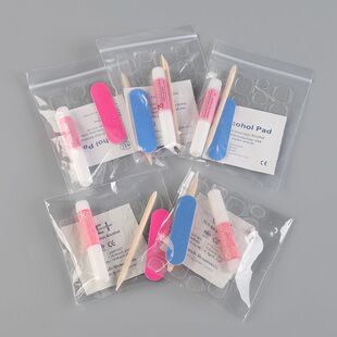 果冻胶水美甲穿戴甲五件套工具包胶水果冻胶胶一整套酒精棉片木棒