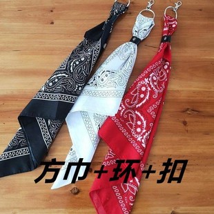 腰果小方巾发带百搭hiphop嘻哈街舞裤链bandana方巾工业裤链腰链