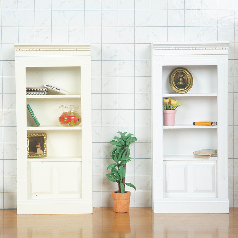 112dollhouse娃娃屋微缩简约现代客厅厨房收纳储物柜拍摄道具