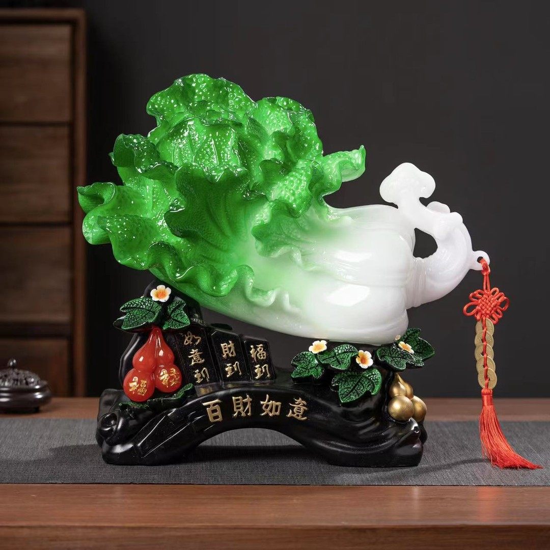 招财白菜摆件家居玄关客厅酒柜装饰品办公室乔迁摆设店铺开业礼品,家居饰品,装饰摆件,淘宝优惠券,粉丝福利购,淘宝优惠卷