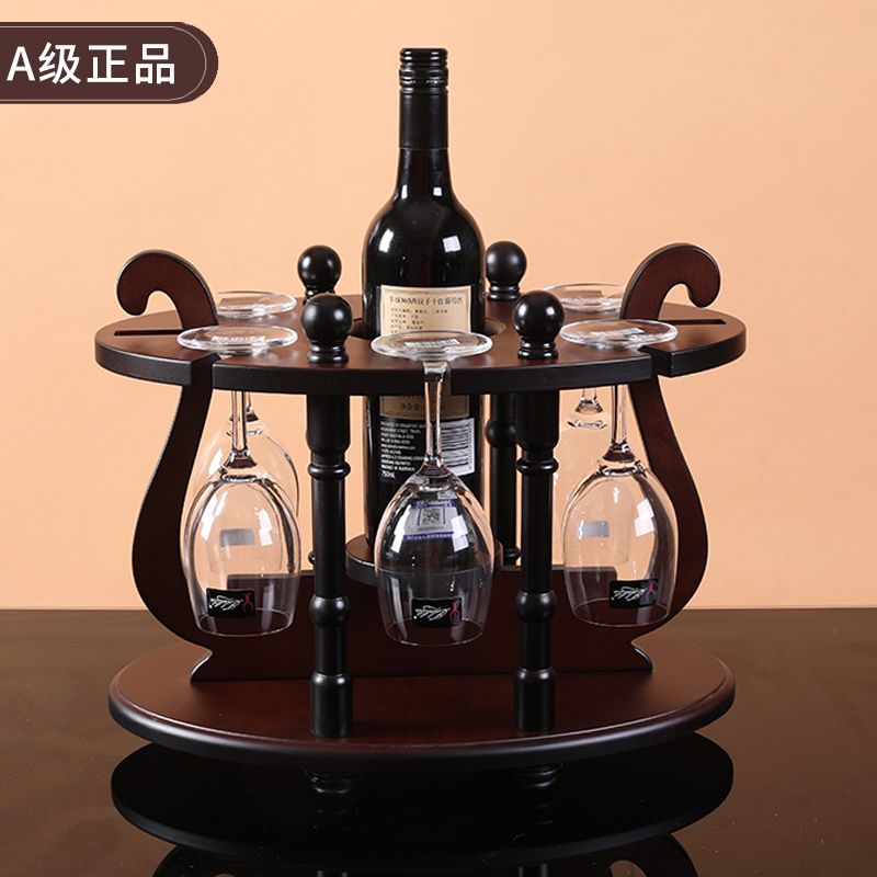 实木红酒架摆件欧式葡萄酒架木质倒挂酒杯架创意高脚杯架红酒架