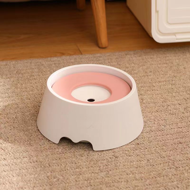 宠物不湿嘴饮水碗大容量简约大号自动饮水器狗狗喝水防溅浮水碗