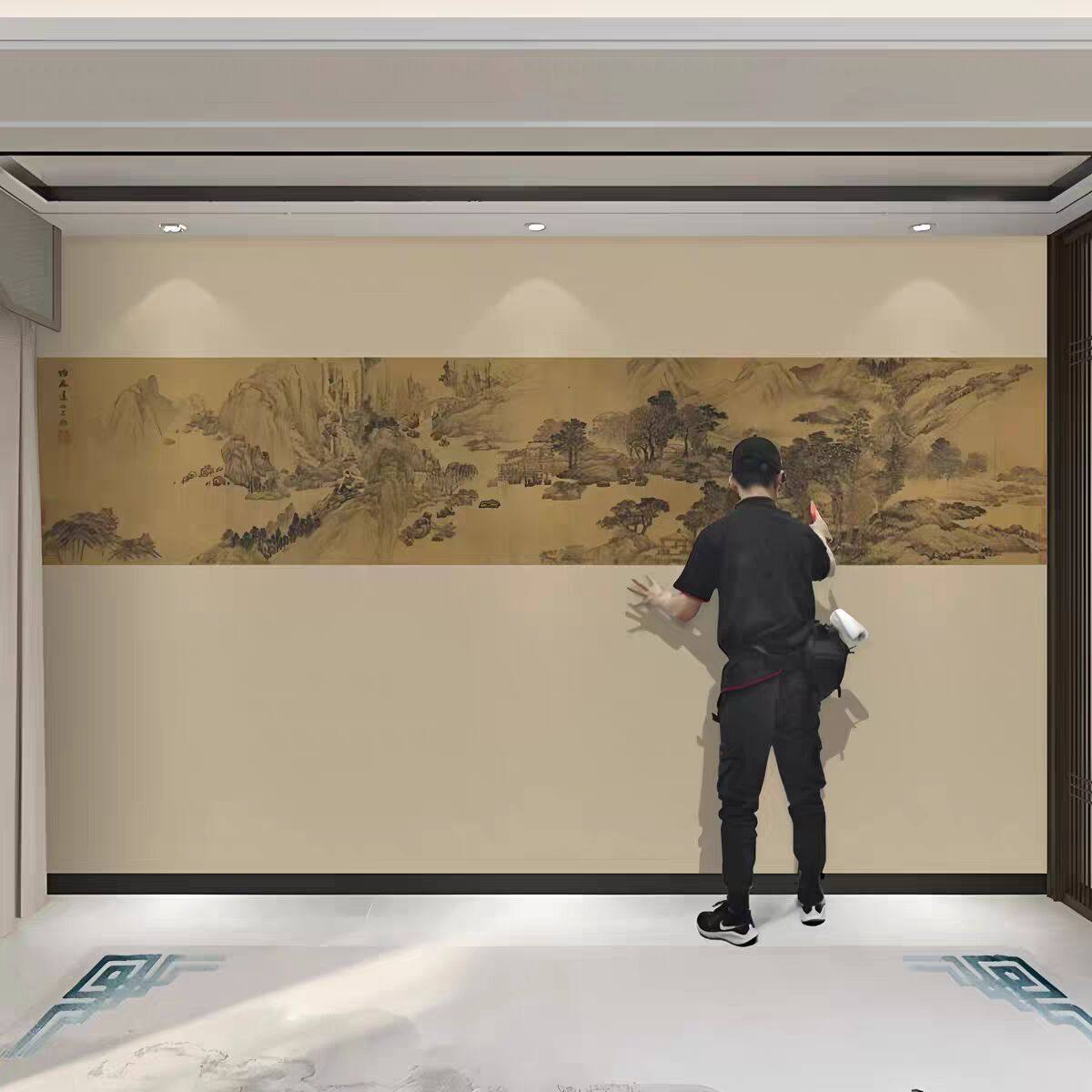 宋氏美学山水背景墙壁布墙纸中式3d客厅装饰壁纸卧室包厢墙布壁画,全屋定制,定制背景墙,淘宝优惠券,粉丝福利购,淘宝优惠卷