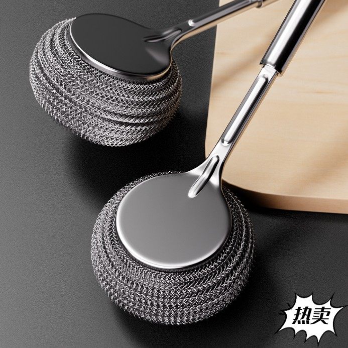 锅刷不锈钢厨房洗碗清洁球碗钢丝刷去污长柄球锅清洗污锅便携刷子,家庭/个人清洁工具,钢丝球/钢丝刷,淘宝优惠券,粉丝福利购,淘宝优惠卷